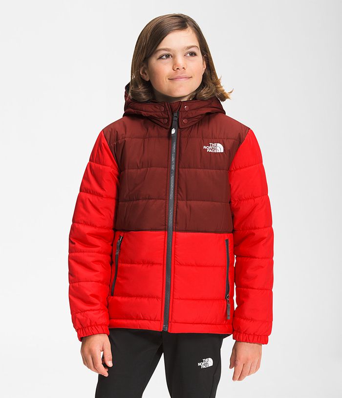Chaqueta The North Face Niño Reversible Mount Chimbo Full Cremallera Hooded - Colombia AFHJKM410 - Rojas